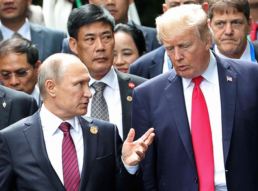 Vladimir Putin y Donald Trump. (AP)
