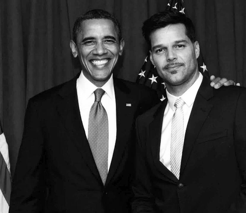 El presidente y el astro boricua, muy sonrientes en esta imagen captada de Instagram.