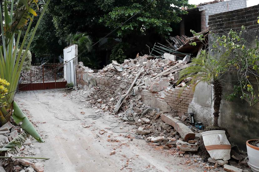 Una casa dañada en México tras el terremoto del viernes. (Agencia EFE)