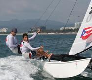 Quique Figueroa ganó oro en los Juegos Panamericanos de 2011 junto a Víctor Aponte en Hobie 16.