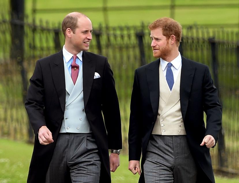 Los hijos del rey Charles de Ingalterra y Diana de Gales, el principe William, a la izquierda, y su hermano Harry, a la derecha.