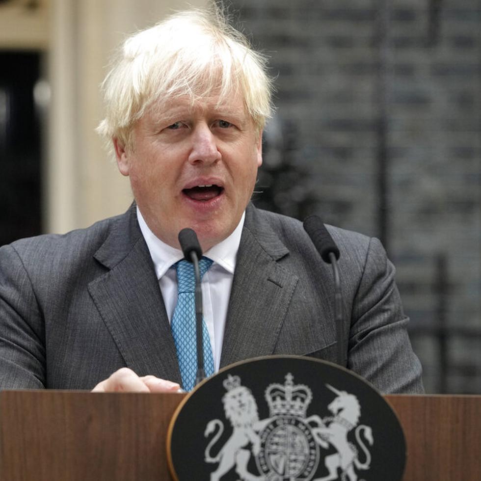 El ex primer ministro de Gran Bretaña Boris Johnson.