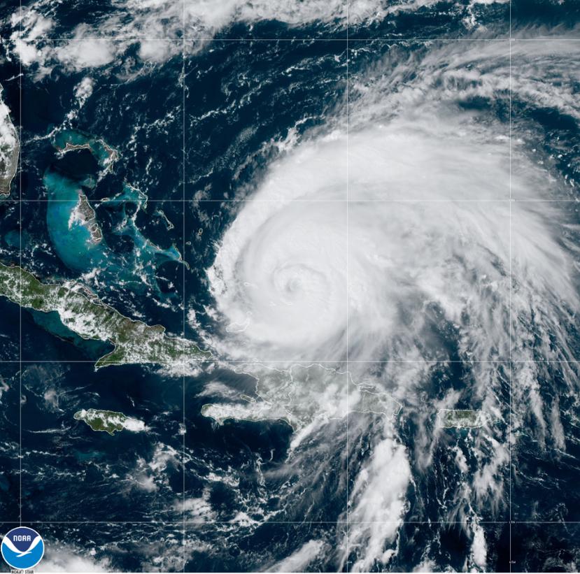 Imagen satelital del huracán Fiona el 20 de septiembre de 2022.