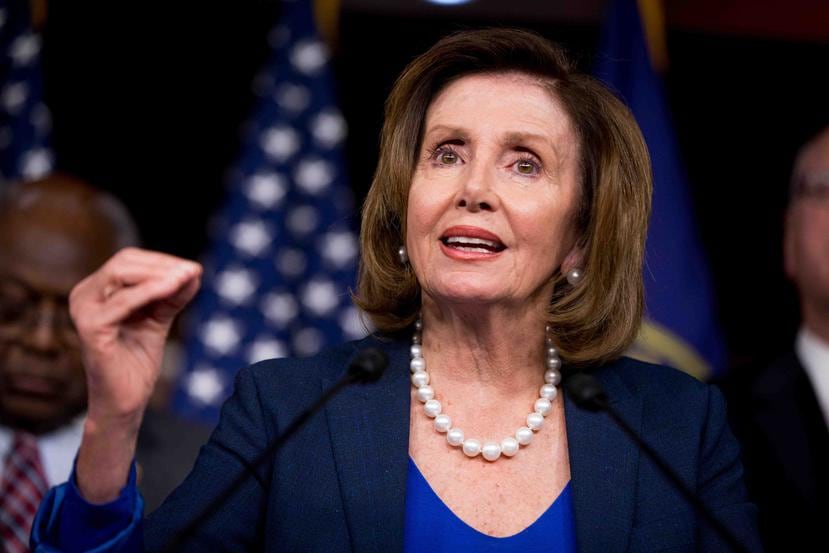 Nancy Pelosi considera que no será hasta el viernes que se podrá volver a ver un nuevo borrador, con la esperanza de que tener una medida concreta la semana próxima.(AP)