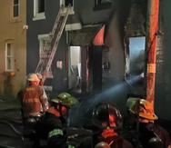 El Cuerpo de Bomberos de Filadelfia compartió esta imagen del incendio que cobró cuatro vidas puertorriqueñas.