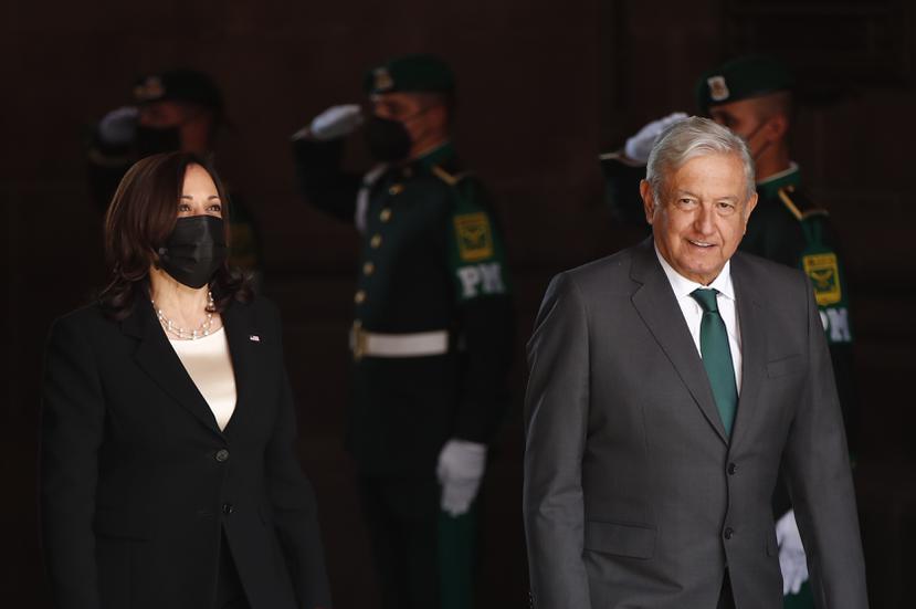 El presiente de México, Andrés Manuel López Obrador ha compartido con la vicepresidenta de Estados Unidos, Kamala Harris. (EFE)