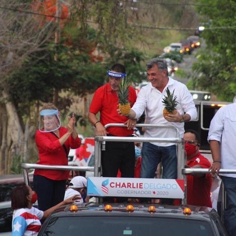 Charlie Delgado Altieri en campaña para la candidatura a la gobernación por el PPD