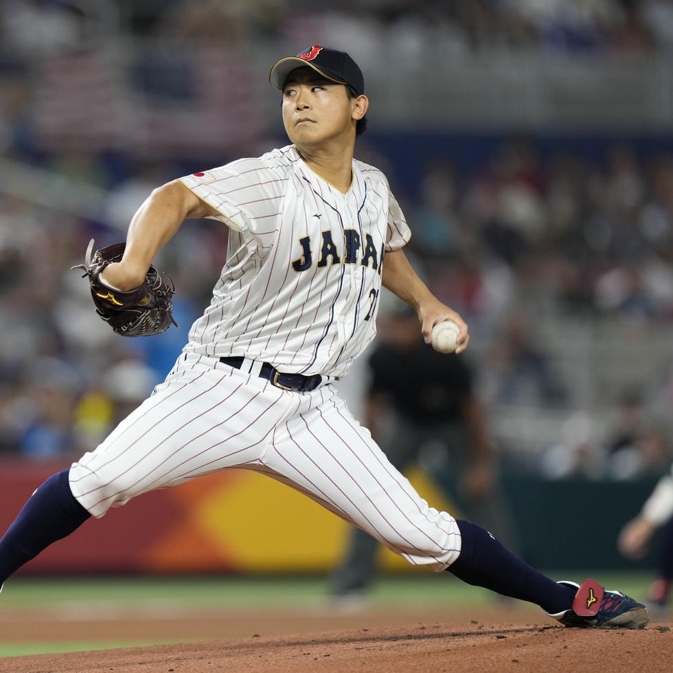 Shota Imanaga formó parte del equipo de Japón que ganó el campeonato del Clásico Mundial de Béisbol 2023.