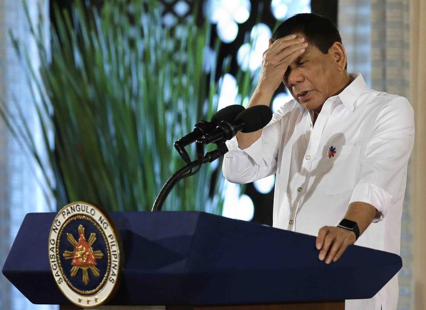 El presidente de Filipinas, Rodrigo Duarte, dio un discurso lleno de obsenidades. (AP)