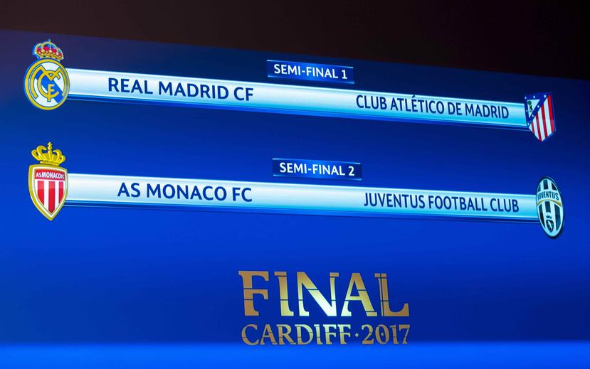Los cuatro semifinalistas son Real Madrid-Atlético de Madrid, y Juventus-Mónaco, lo que significa que todos los hinchas visitantes necesitarán hospedaje. (EFE)