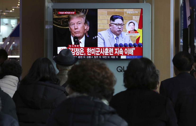La semana pasada Trump aceptó la oferta del líder norcoreano, Kim Jong-un, para reunirse en mayo. (AP)