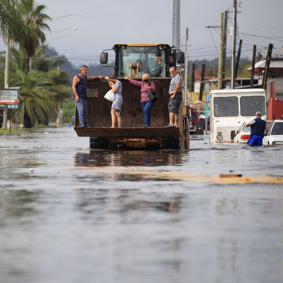 Inundaciones que afectaron la comunidad Juana Matos, en Cataño, este año.