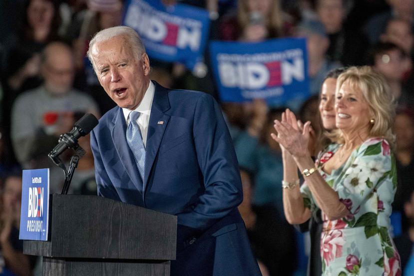 Joe Biden tras su victoria en Carolina del Sur. (AP)