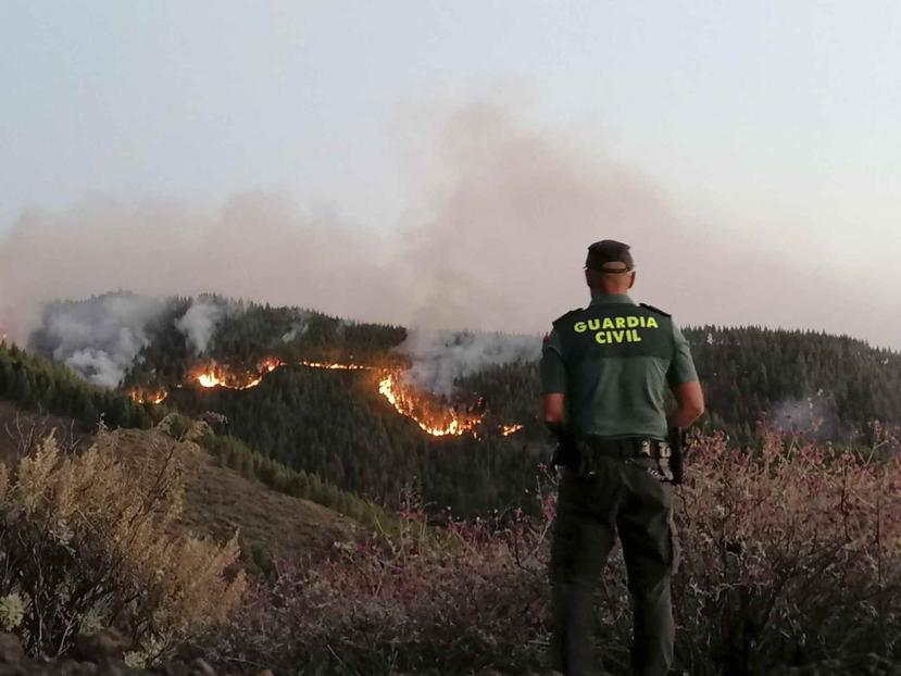 El incendio en Gran Canaria, España. (Guardia Civil de España, Via AP)