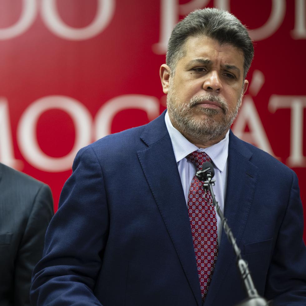 José Luis Dalmau. presidente del PPD, y el nuevo secretario general, Luis Vega Ramos.