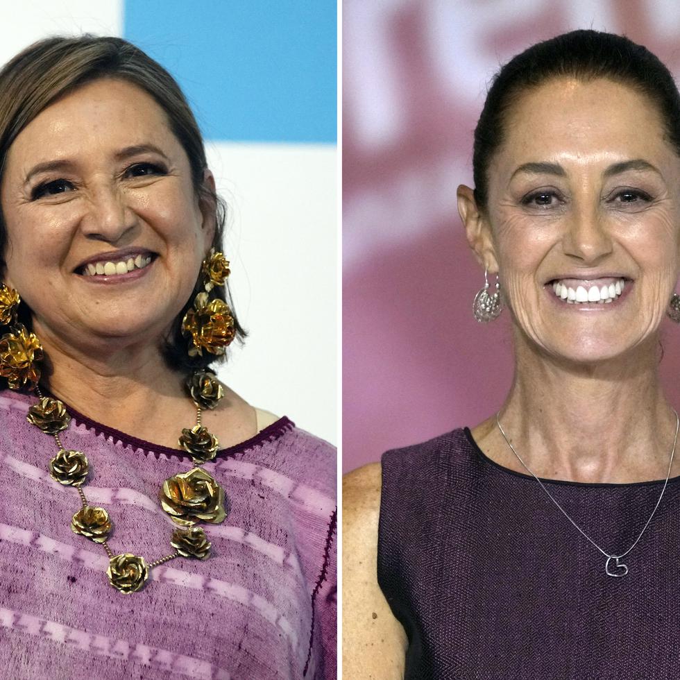 Las candidatas presidenciales Xochitl Galvez (izquierda) y Claudia Sheinbaum (derecha) han sido dos de las víctimas de la filtración de datos.