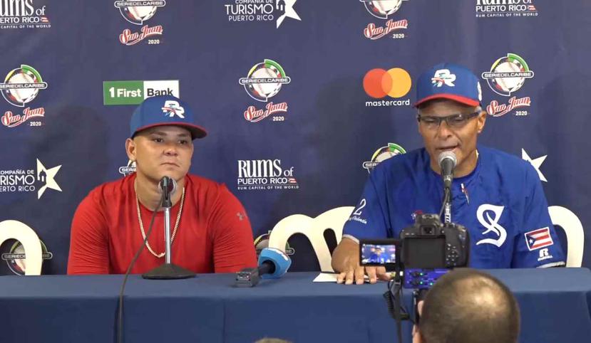 Jonathan Morales durante la conferencia de prensa tras la victoria de Puerto Rico ante Panamá. (GFR Media)