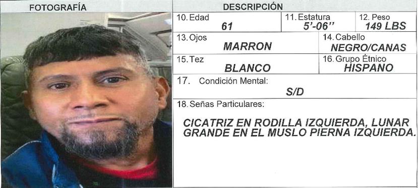 Antonio Charriez Arroyo había sido visto por última vez el 1 de septiembre y fue reportado como desaparecido a la Policía el 7 de septiembre.