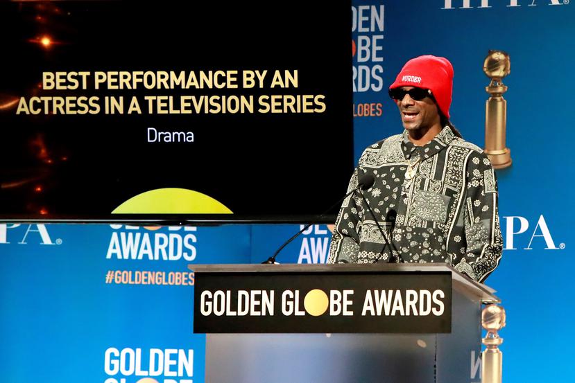 El cantante estadounidense Snoop Dogg leyó la lista de los nominados durante una transmisión en vivo en la página de YouTube de los Globos.
