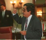 Foto de archivo del exlegislador Víctor “El Búho” Marrero Padilla, desde el hemiciclo del Senado en 1996.