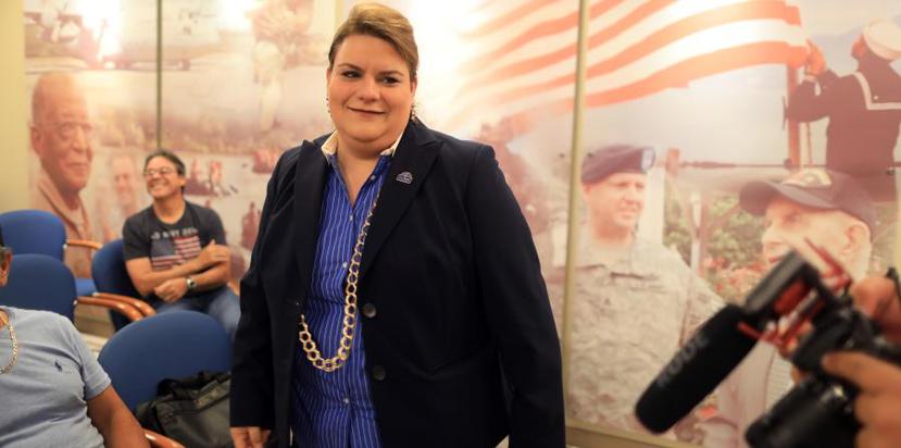 Jenniffer González paid an initial visit to the Veteran Affairs (VA) Regional Benefit Office in Guaynabo.