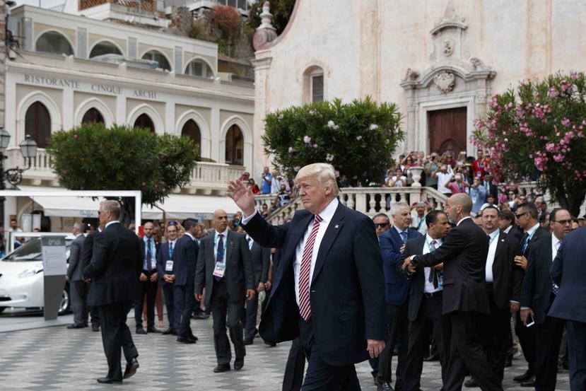 Trump se encuentra en Italia para participar de la cumbre del G7. (AP)
