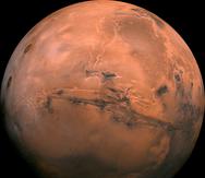 Fotografía sin fechar cedida por el Servicio Geológico de Estados Unidos, que muestra el planeta Marte.