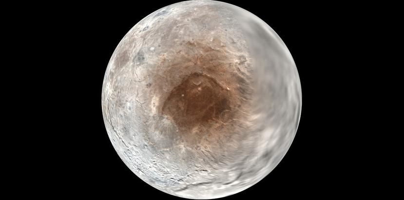 La luna Charon de Plutón tiene los polos rojos. (NASA/Johns Hopkins University Applied Physics Laboratory/Southwest Research Institute / AP)