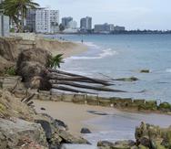 Este año, la erosión costera en varios puntos de la isla siguió agravándose debido al aumento en el nivel del mar, que responde, a su vez, al derretimiento de los polos debido  al calentamiento  del planeta.