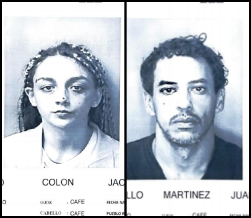 Juan Miguel Castillo Martínez, de 36 años, y Jackeline Lugo Colón, de 23, los dos imputados de asesinar a Edmil De León García.