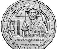 Reverso de la peseta dedicada a Eleanor Roosevelt, suministrada para columna sobre numismática.