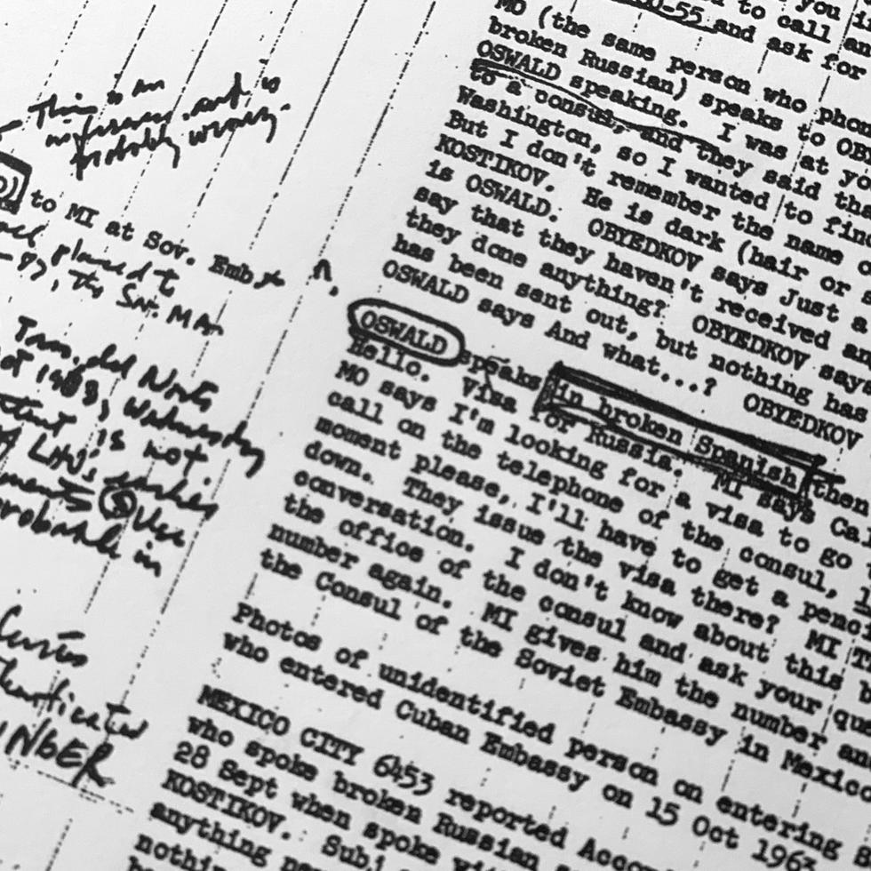 Un archivo de la CIA fechado el 3 de febrero de 1968 sobre el periodo en el que Lee Harvey Oswald se encontraba en la Ciudad de México.
