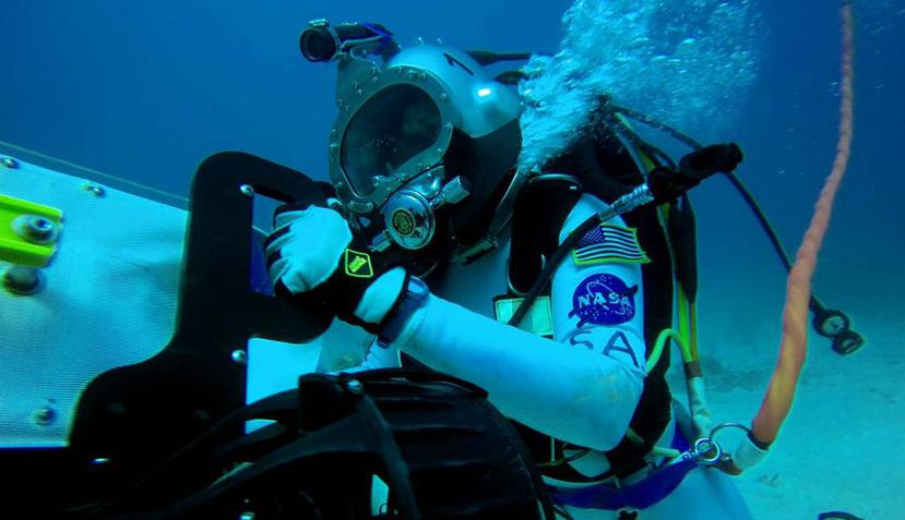 El laboratorio subacuático Aquarius está construido a 62 pies bajo la superficie del mar (NASA).