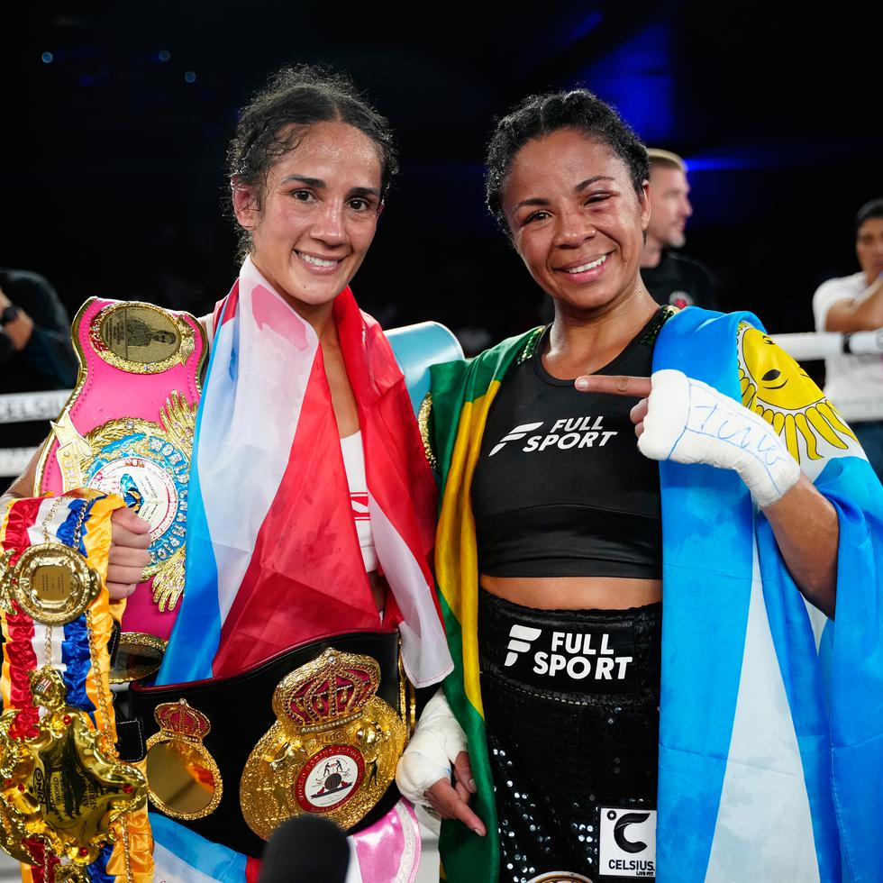 Amanda Serrano (izquierda) podría pelear en los primeros meses del 2024 en Puerto Rico.