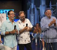 Los actores Jorge Castro y René Monclova, ambos talentos de Telemundo, fueron parte del programa especial que ofreció "El Rémix", presentadpo por el productor Sunshine Logroño. (Xavier Araújo)