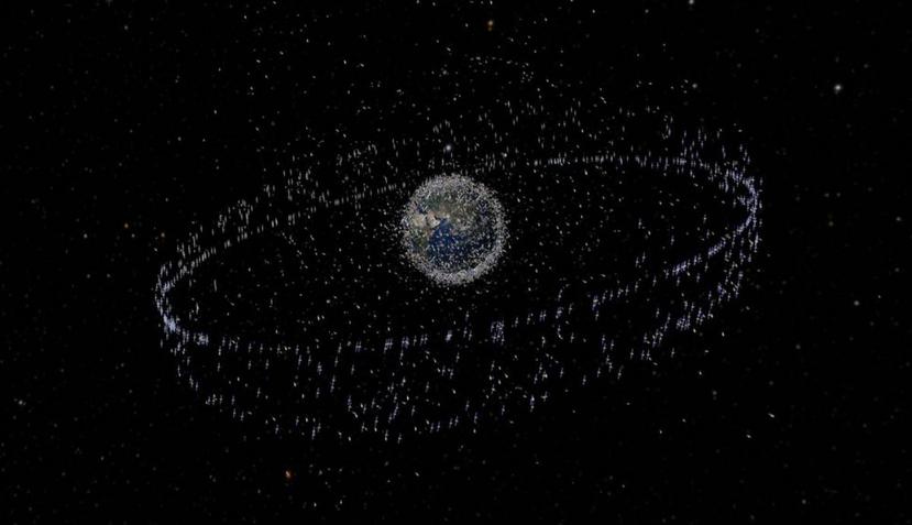 El aumento de la basura espacial en la órbita terrestre supone un riesgo importante para los satélites que se encuentran en los alrededores (EFE).