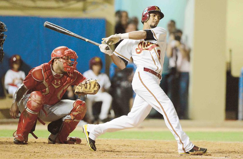 La última ocasión que Eddie Rosario participó en el béisbol invernal con los Indios de Mayagüez fue en la campaña 2013-2014. (Archivo / GFR Media)