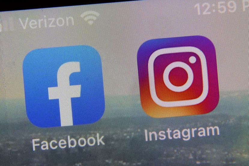 Esta fotografía muestra los logotipos de aplicaciones móviles de Facebook e Instagram el 5 de octubre de 2021, en Nueva York.