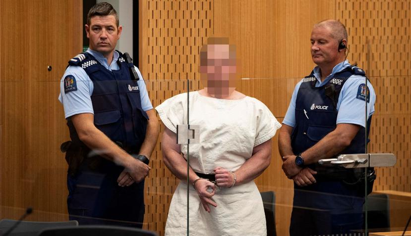 Brenton Tarrant, el autor del ataque contra dos mezquitas en Nueva Zelanda, durante su comparecencia ante el Tribunal de Distrito de Christchurch (EFE).