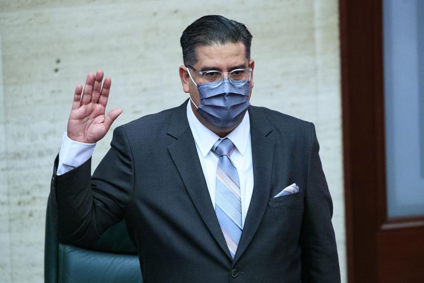 Rafael "Tatito" Hernández durante la juramentación del pasado sábado.