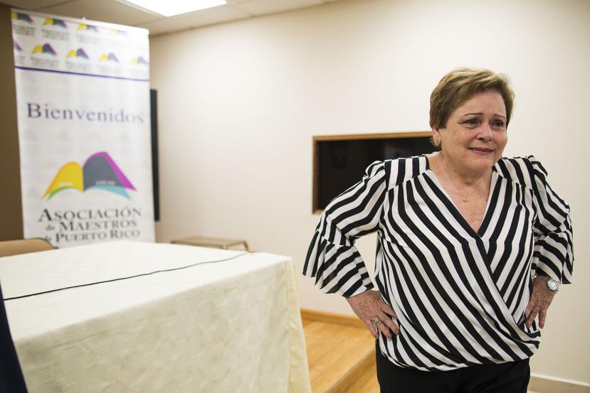 La presidenta de la Asociación de Maestros, Aida Díaz. (GFR Media)