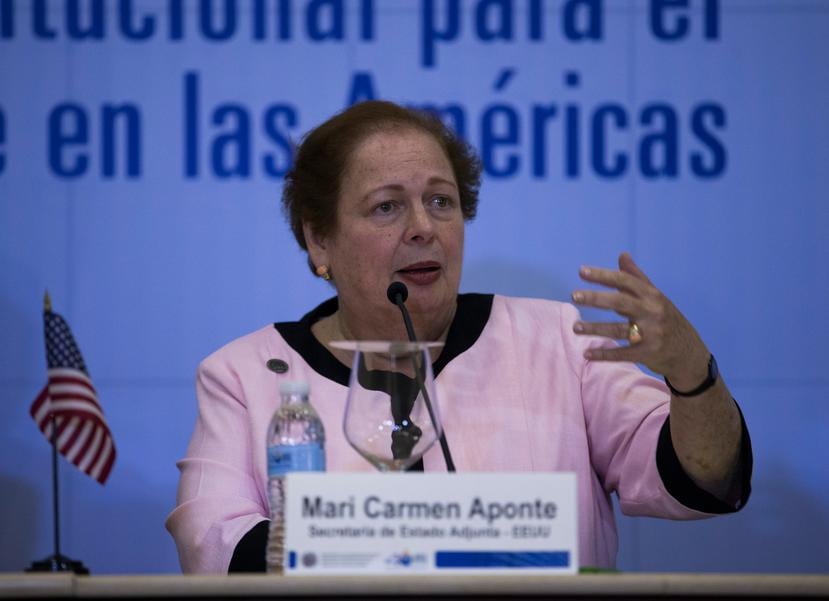Mari Carmen Aponte, nominada por el presidente de EE.UU., Joe Biden, como embajadora de su país en Panamá.