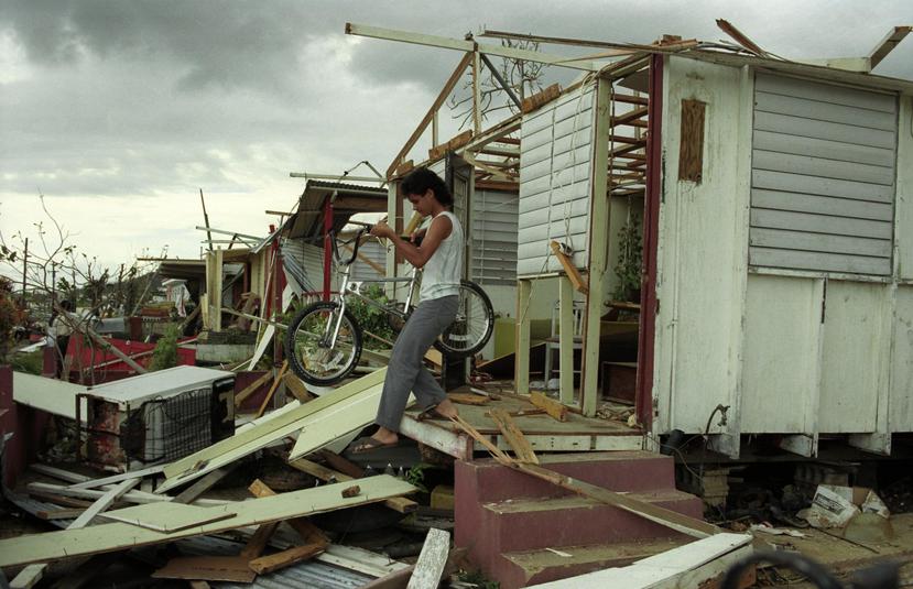 Casas destruidas tras el paso del huracán Hugo. (GFR Media)