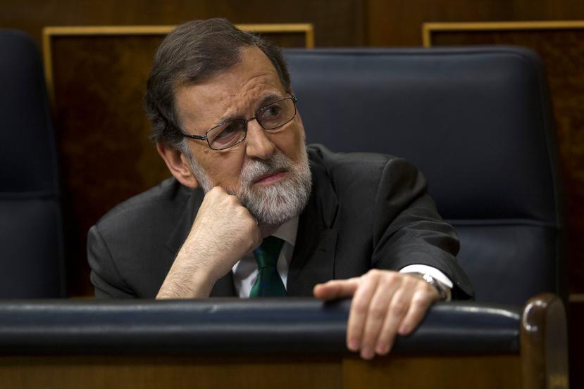 El expresidente del gobierno español, Mariano Rajoy, durante el debate sobre la moción de censura (EFE).