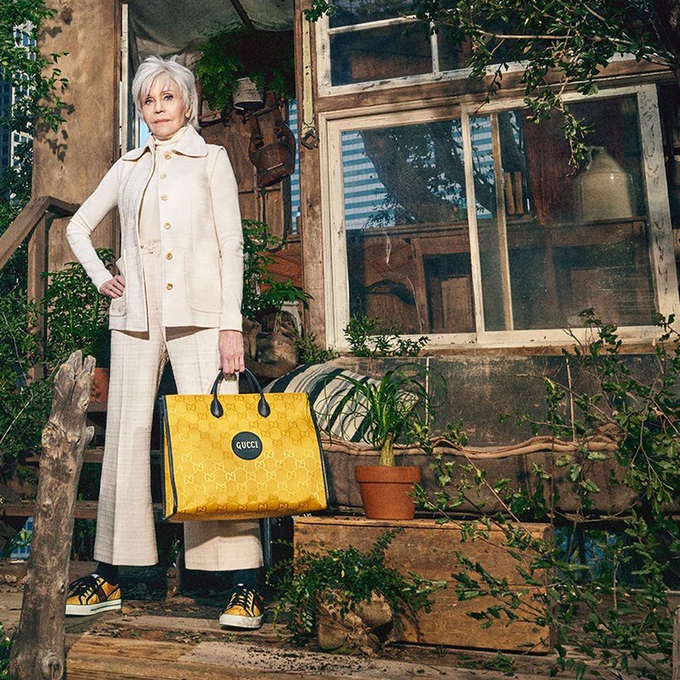 A sus 82 años, Jane Fonda protagoniza la campaña de la nueva colección “Off The Grid” de la casa de moda Gucci. (Foto: EFE/Gucci)