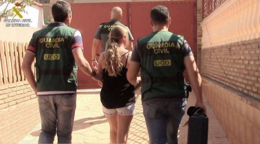 La detención de la mujer se produjo en el marco de la operación Kasino, desarrollada conjuntamente entre la Guardia Civil y la Policía de Suecia. (Guardia Civil de España)
