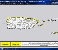 Un oleaje de entre cuatro y seis pies estará provocando un riesgo moderado de corrientes marinas para la costa norte de Puerto Rico y las islas municipio.