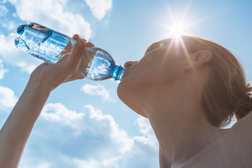 Para una hidratación efectiva, se recomienda mantener una botella de agua con usted durante el día, y beber de ella antes de tener sed.