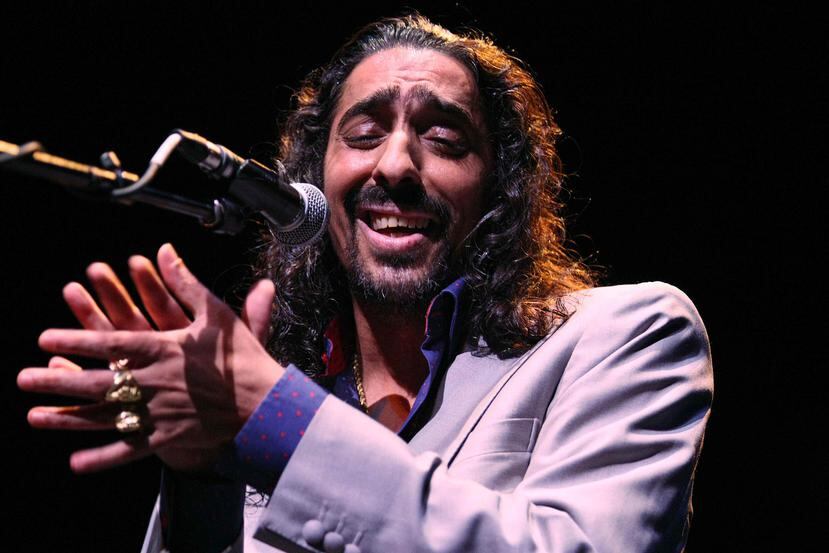 Diego “El Cigala” Jiménez Salazar durante una presentación en el Centro de Bellas en Saturce.