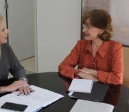 Fernández Hernández y la saliente presidenta, Celeste Freytes González, sostuvieron ayer una reunión. (Suministrada)